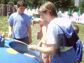 Wendi and Allison Spin Art