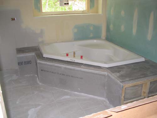 2004_05_08 016 Master Bathroom Tile and Backer Board Installed