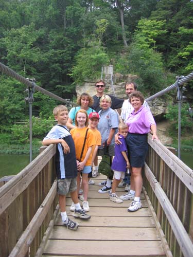 2005_08_28 011 Hiking Crew on the Suspension Bridge