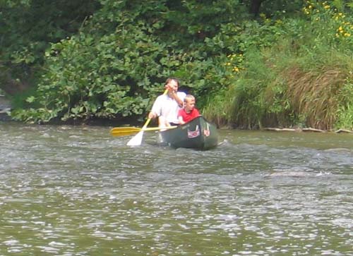 2005_08_28 098 Uncle Steve and Daniel Shoot the Rapids